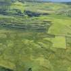 General oblique aerial view centred on the remains of rig and furrow cultivation, taken from the NE.