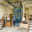 Interior. View of hydraulic press minus mantlet in gun cotton (cordite) press house.