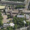 Oblique aerial view centred on the High School with Bruntisfield House adjacent, taken from the WSW.