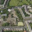 Oblique aerial view centred on Bruntisfield House with High School and Primary School adjacent, taken from the E.