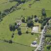 General oblique aerial view of Dundrennan Abbey, taken from the N.