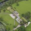 Oblique aerial view of Kinmount House and rose garden, taken from the NW.