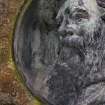 Detail of portrait sculpture on monument in memory of John Smart. Located at Warriston Cemetery.