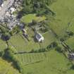 Oblique aerial view of Whithorn Parish Church and priory, taken from the N.