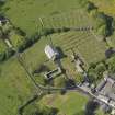 Oblique aerial view of Whithorn Parish Church and priory, taken from the SSE.