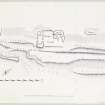 Publication drawing; site plan of tower etc, Plora Burn