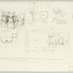 Survey drawing; plan of chapel with details of nook-shaft, south respond and plinth