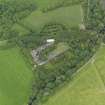 Oblique aerial view of Eglinton Country Park walled garden, taken from the SSW.
