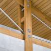 Detail of roof structure in SE corner office at 2nd floor level.