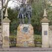 'Kidnapped'  Statue on S side of gardens. (S. Stoddart). View from S