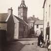 View of church and street in East Kilbride
