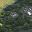 Oblique aerial view of Coodham House stables, taken from the NW.