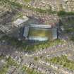Oblique aerial view of Rugby Park Football stadium, Kilmarnock, taken from the ESE.