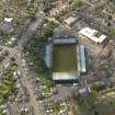 Oblique aerial view of Rugby Park Football stadium, Kilmarnock, taken from the NE.