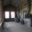 Interior. Adjacent to Building 21.  NO45084 19447. Possible electric locomotive shed, looking south.