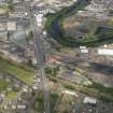 Oblique aerial view centred on the motorway extension works, taken from the SE.