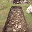 Trench 16 from NE showing burnt mound surface C16.02 (2m & 0.5m)
