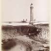 General view of Buchan Ness lighthouse and pier, Boddam.