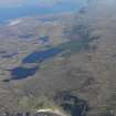 General oblique aerial view of Loch an Draing (in foreground) and Loch Ewe, taken from NW.