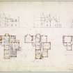Perssepctive, plans and elevations.