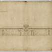Edinburgh Academy.
Elevation of South or principal entrance front.
Titled: 'New High School No.4'  '131 George Street July 4th 1823'