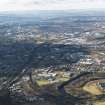 General oblique aerial view of Glasgow showing the route of the M74 extension, taken from the E.