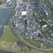 General oblique aerial view of the harbour area of Bo'ness centred on Borrowstounness, taken from the W.