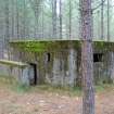 The view of a rectangular pillbox in Lossie Forest