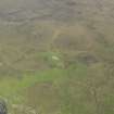 General oblique aerial view of the remains of Dun Gearymore broch, the field system and buildings, taken from the W.