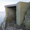 Detail of entrance to NW searchlight emplacement showing location of inscribed concrete..