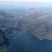 General oblique aerial view looking into the Cuillin Hills over Loch Coruish, with Sgurr nan Gillean to the right, taken from the S.