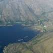 General oblique aerial view of of the head of Loch Ailort looking towards Lochailort village, taken from the SSW.