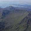 General oblique aerial view looking across Druim Finlach with Arisaig, Eigg and Rum beyond, taken from the SE.