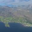 General oblique aerial view looking acoss Lochcarron village, taken from the E.
