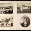 Four views showing 'The Twa Brigs-o-Ayr looking up'; 'Tam O'Shanter Inn, Ayr', 'Burns Birth Place - Alloway' and a portrait of Robert Burns.