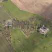 Oblique aerial view centred on the country house with the Home Farm adjacent,  taken from the SSW.