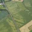 Oblique aerial view of the cropmarks of the unenclosed settlements and pits, taken from the W.