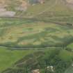 Oblique aerial view of the cropmarks of the unenclosed settlement, taken from the SSW.