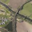 Oblique aerial view centred on the railway viaduct, taken from the ENE.