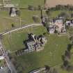 Oblique aerial view centred on the abbey, taken from the SW.