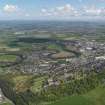 General oblique aerial view of the city centred Stirling Castle looking E towards Kincardine, taken from the WNW.