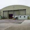 Detail of gable end of L type aircraft hangar in the SW dispersal area.