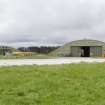 General view from the NE from airside of the two L type aircraft hangars in the SW dispersal area.