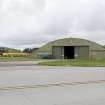 General view from the NE from airside of the two L type aircraft hangars in the SW dispersal area.