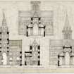Drawing showing section, St Magnus Cathedral, Kirkwall.