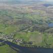General oblique aerial view of Bonar Bridge with Migdale beyond, taken from the SW.