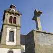 Doune Church, Macduff, detail of tower and cross