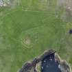 Oblique aerial view centred on the broch at Dalsetter, taken from the E.