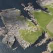 Oblique aerial view of the Broch of Burraland, taken from the NE.