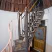 Interior. Stair tower. Flying stair. Detail